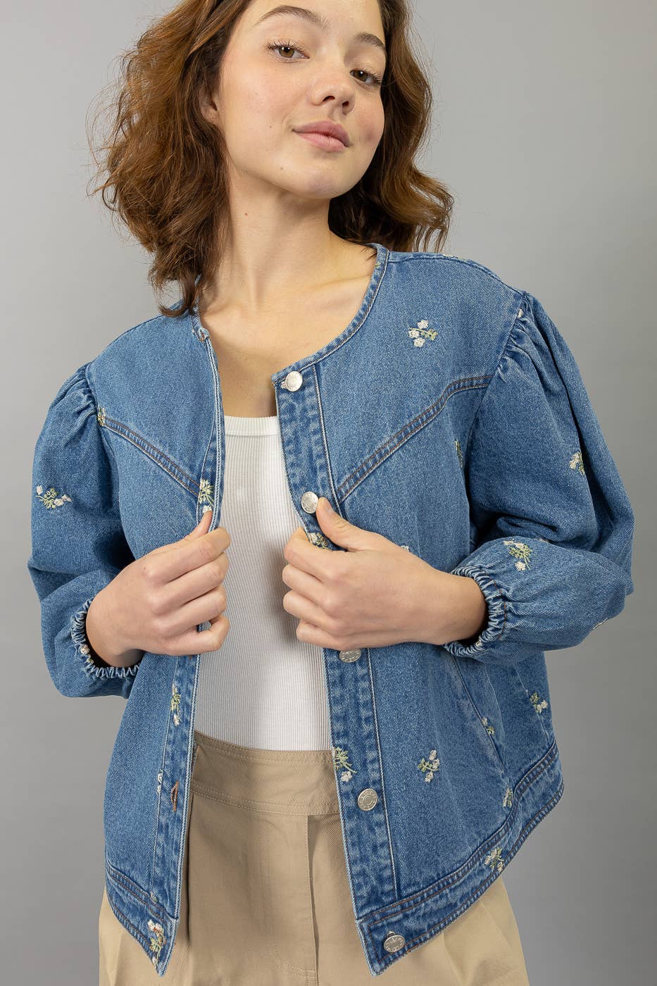 Blue Skies & Petals Denim