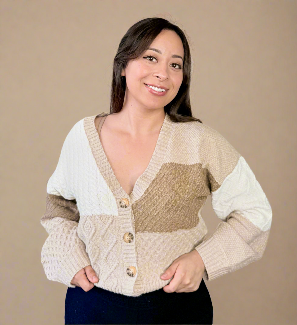 Cozy Latte Knit Cardigan